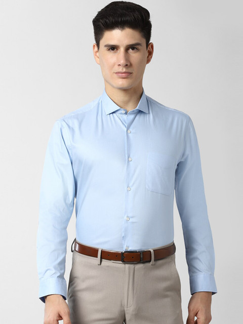 

Peter England Men Blue Slim Fit Solid Formal Shirt