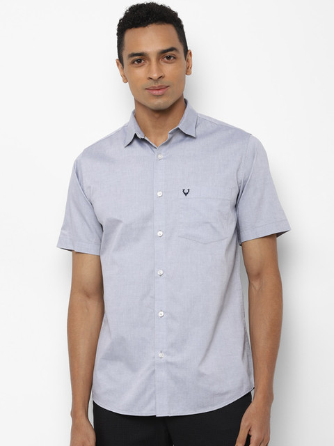 

Allen Solly Men Grey Slim Fit Solid Casual Shirt
