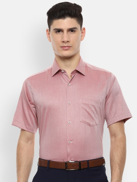 

Van Heusen Men Maroon Regular Fit Self Design Formal Shirt