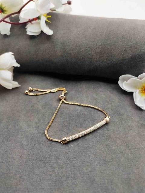 

Sia Art Jewellery Gold & White Bracelet