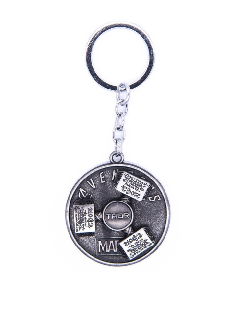 

Planet Superheroes Unisex Silver-Toned Spinning Mjolnir Thor Keychain