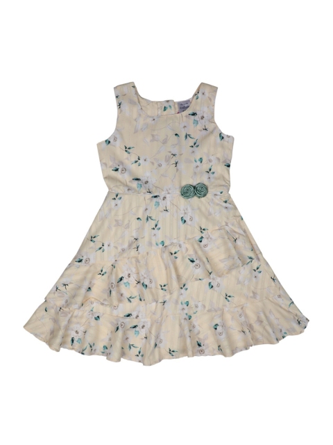 

Doodle Girls Yellow Printed Fit and Flare Dress