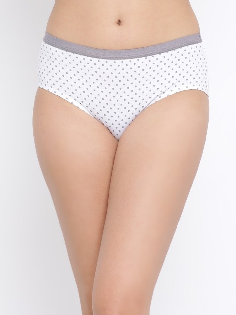 

Clovia Women White & Purple Printed Hipster Briefs PN3329K183