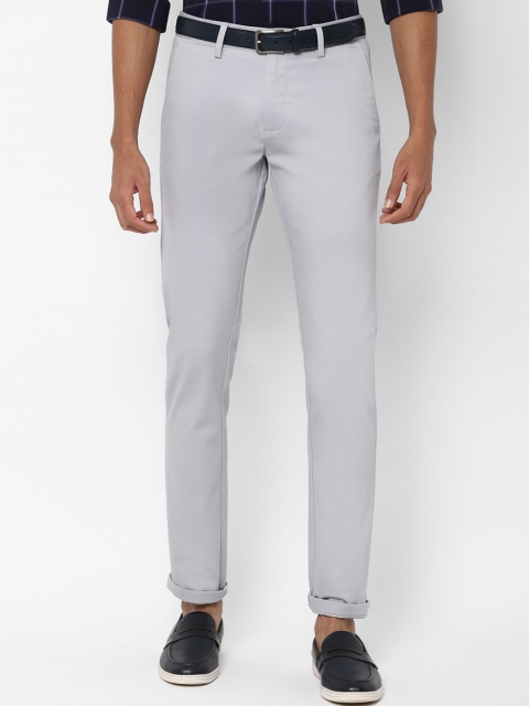 

Allen Solly Men Grey Slim Fit Solid Regular Trousers