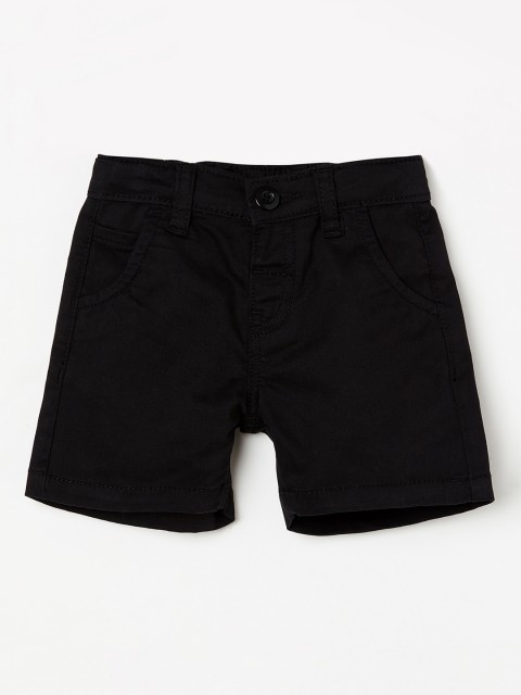 

Juniors by Lifestyle Boys Black Solid Regular Shorts