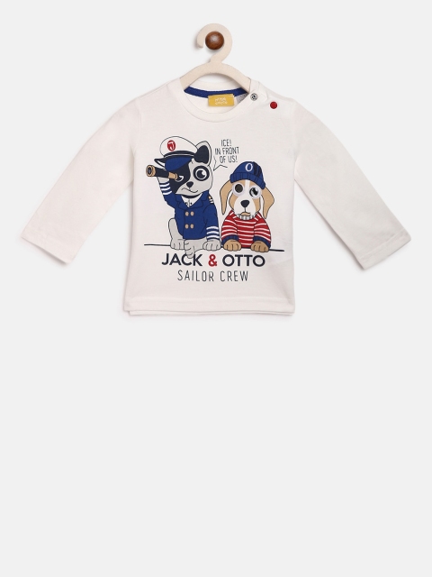 

Chicco Boys Off-White Printed Round Neck T-shirt