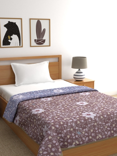

Trident Blue Floral AC Room 90 GSM Single Bed Dohar
