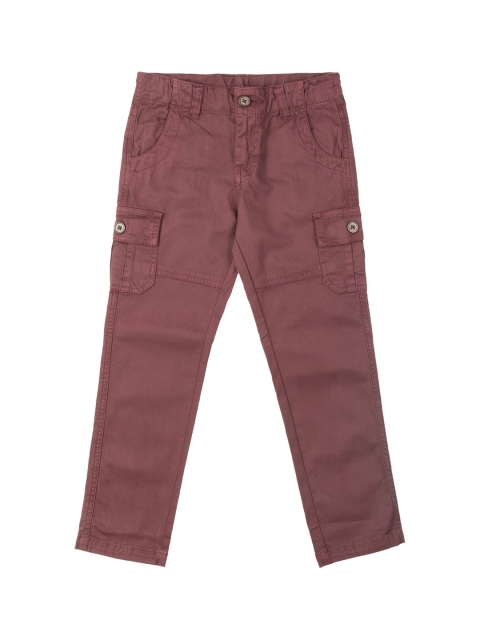 

Cherokee Boys Maroon Regular Fit Solid Regular Trousers