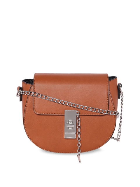 

Forever Glam by Pantaloons Tan Solid Sling Bag