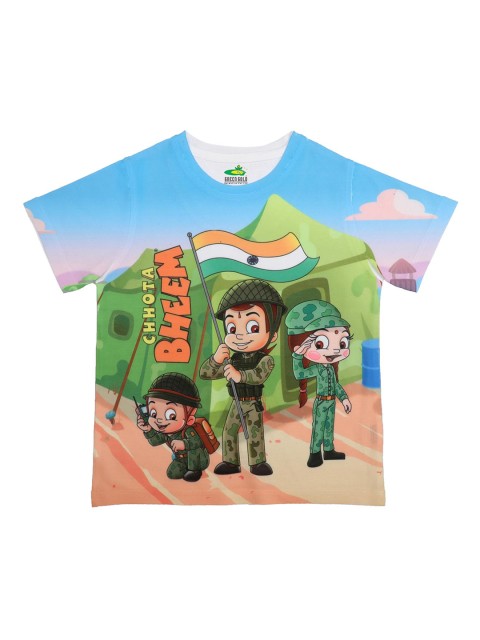 

Chhota Bheem Boys Multicoloured Printed Round Neck T-shirt, Multi