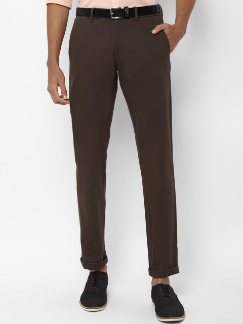 

Allen Solly Men Brown Slim Fit Solid Regular Trousers