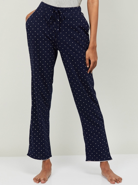 

Ginger by Lifestyle Women Navy Blue Printed Lounge Pants