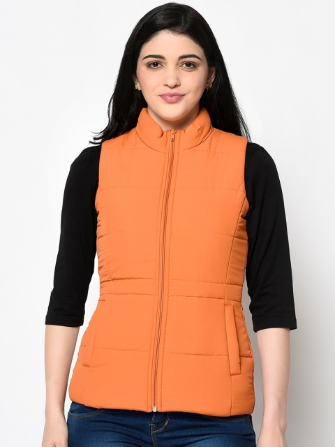 

Trufit Women Orange Solid Insulator Padded Jacket