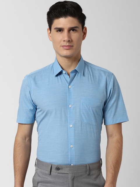 

Peter England Men Blue Regular Fit Solid Formal Shirt