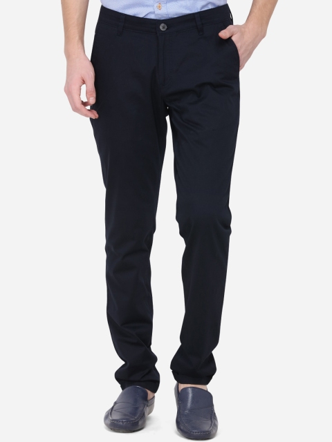 

Greenfibre Men Navy Blue Slim Fit Solid Chinos