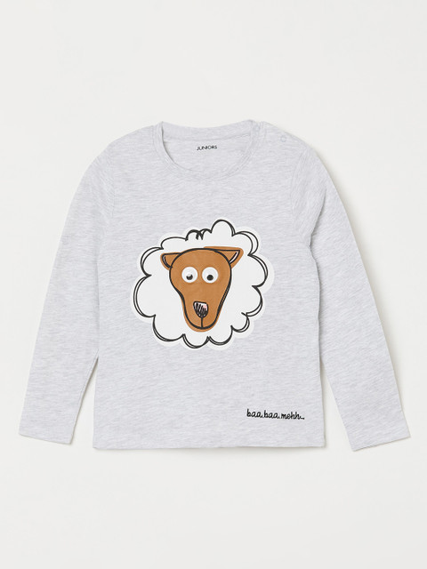 

Juniors by Lifestyle Boys Grey Printed Round Neck T-shirt