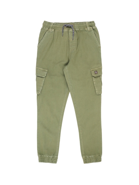 

Pantaloons Junior Boys Olive Green Regular Fit Solid Joggers
