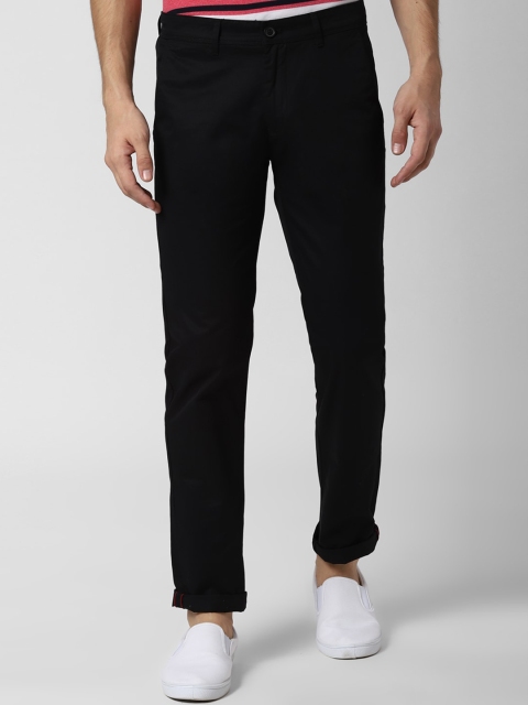 

Peter England Casuals Men Black Slim Fit Solid Chinos