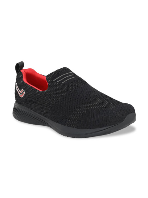 

Yuuki Men Black Mesh Mid-Top Walking Shoes