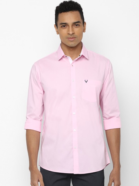 

Allen Solly Men Pink Slim Fit Solid Casual Shirt