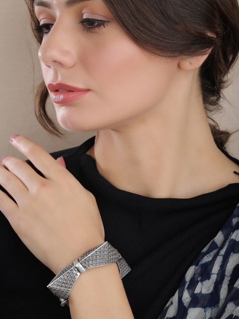 

Rubans Silver-Toned Bangle-Style Bracelet