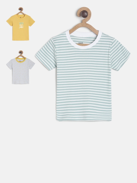 

MINI KLUB Boys Pack Of 3 Round Neck T-shirts, Yellow