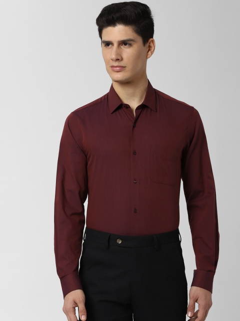 

Peter England Men Maroon Slim Fit Self Design Formal Shirt