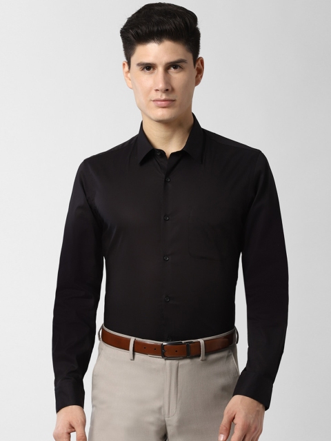

Peter England Men Navy Blue Slim Fit Solid Formal Shirt