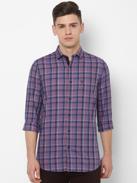 

Allen Solly Men Purple Slim Fit Checked Casual Shirt