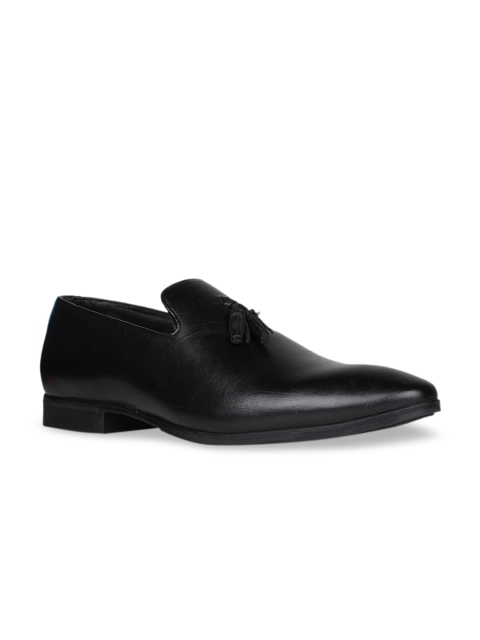

Regal Men Black Solid Leather Formal Slip-On Shoes