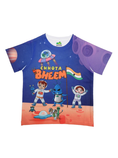 

Chhota Bheem Boys Multicoloured Printed Round Neck T-shirt, Multi