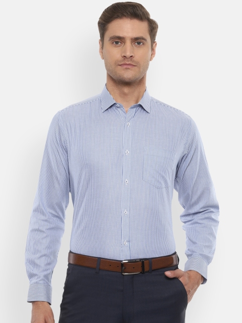

Van Heusen Men Blue Regular Fit Striped Formal Shirt