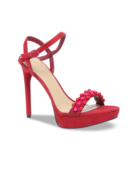 

CHARLES & KEITH Women Red Embellished Sandals