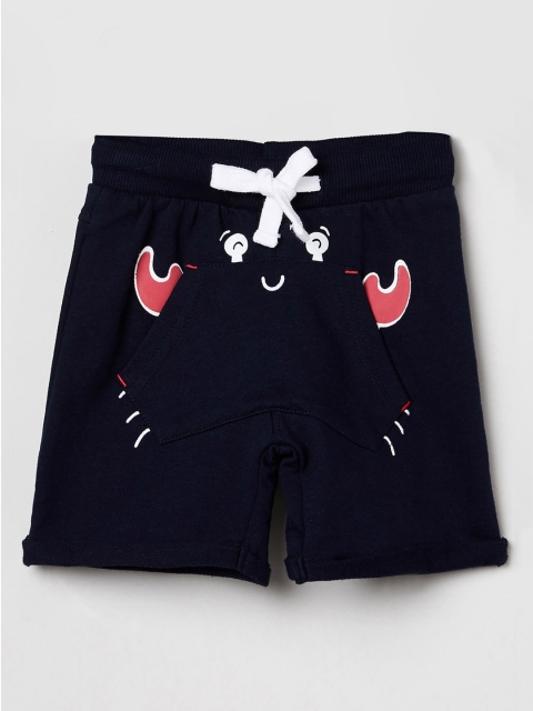 

max Boys Navy Blue Printed Regular Fit Regular Shorts