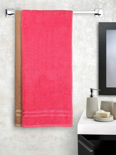 

CORE Designed by SPACES Set of 2 Solid 380 GSM Quick Dry Bath Towels, Coral