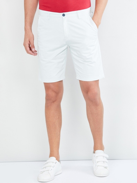 

max Men Blue Solid Regular Fit Regular Shorts