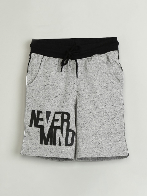 

max Boys Grey Printed Regular Shorts