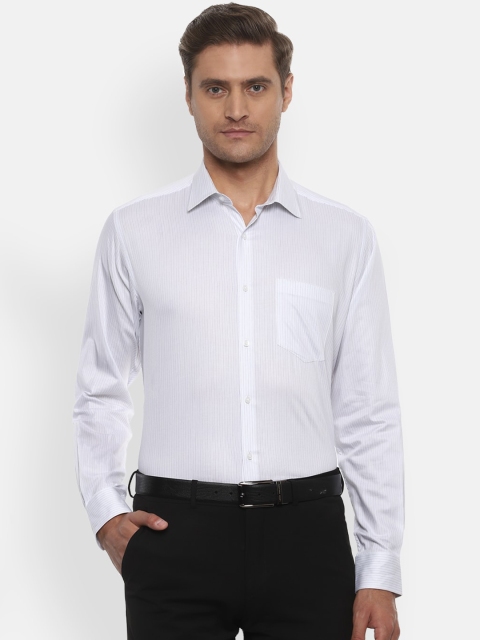

Van Heusen Men White Regular Fit Striped Formal Shirt