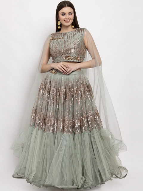 

KHALOM Green Ready to Wear Lehenga with Blouse