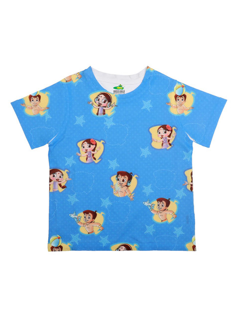 

Chhota Bheem Boys Blue Printed Round Neck T-shirt