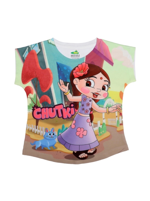 

Chhota Bheem Girls Multicoloured Printed Round Neck T-shirt, Multi