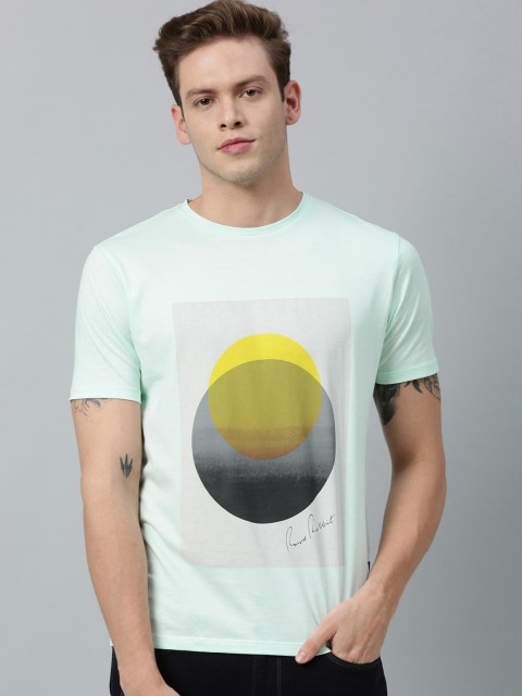 

RARE RABBIT Men Sea Green Printed Round Neck T-shirt