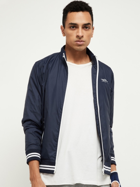 

max Men Blue Solid Bomber