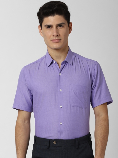 

Peter England Men Purple Regular Fit Self Design Formal Shirt