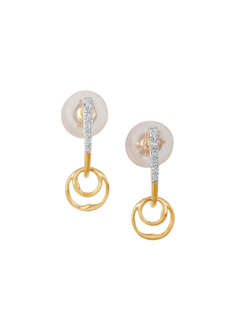 

Mia by Tanishq 14 kt Yellow Gold & Diamond Drop Earrings