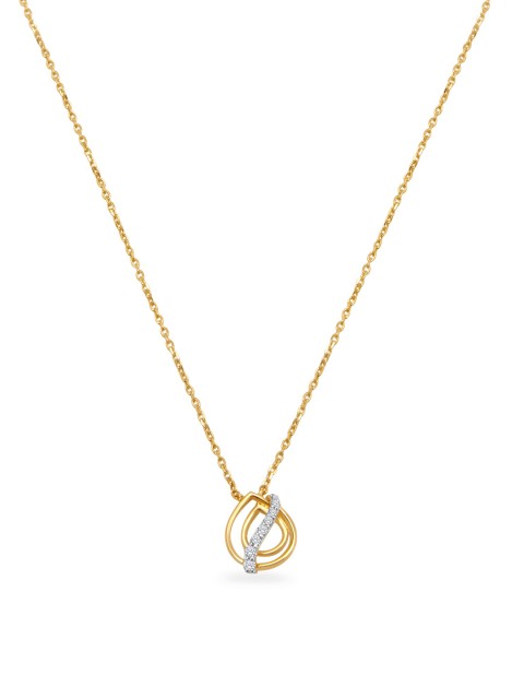 

Mia by Tanishq Diamonds & Teardrops Gold Pendant and Chain