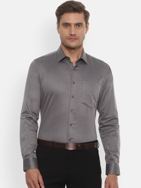 

Van Heusen Men Grey Slim Fit Self Design Formal Shirt