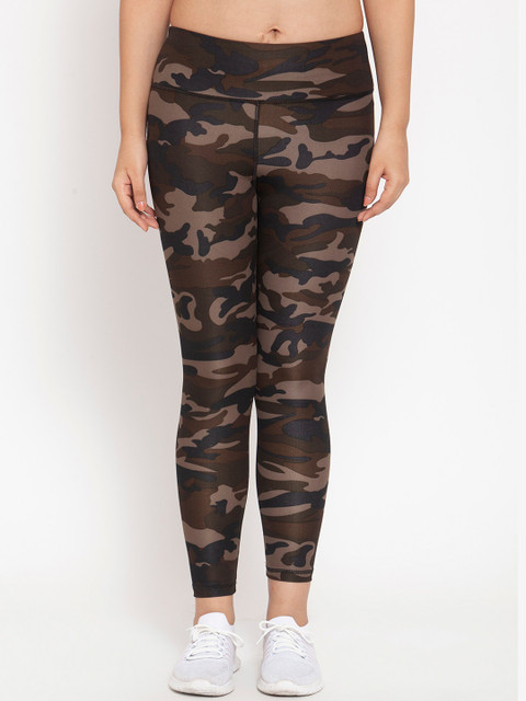 

Boston Club Women Brown Camouflage Printed Skinny-Fit Tights