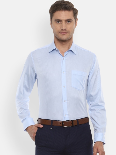 

Van Heusen Men Blue Regular Fit Self Design Formal Shirt