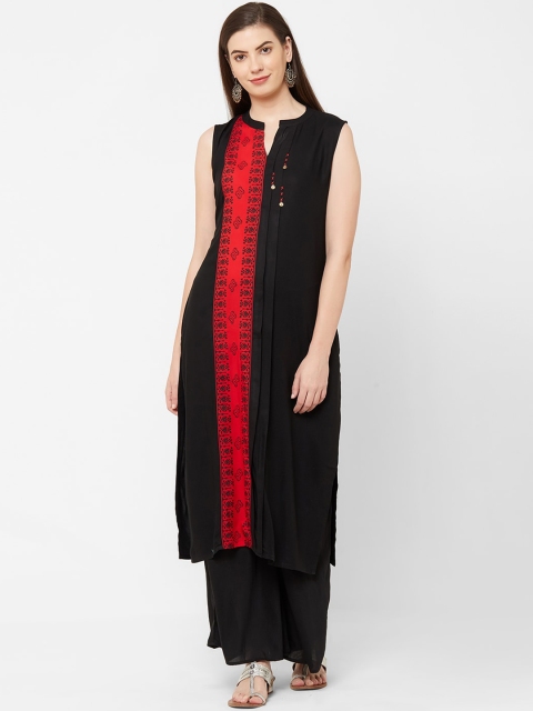 

Juliet Women Black Solid Straight Kurta